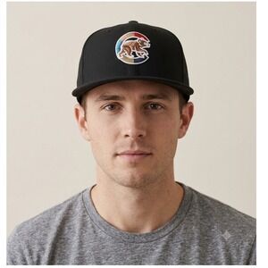 New Era 59FIFTY Chicago Cubs Fitted Hat 7 7/8‎ Black Multi Color Logo MLB Cap